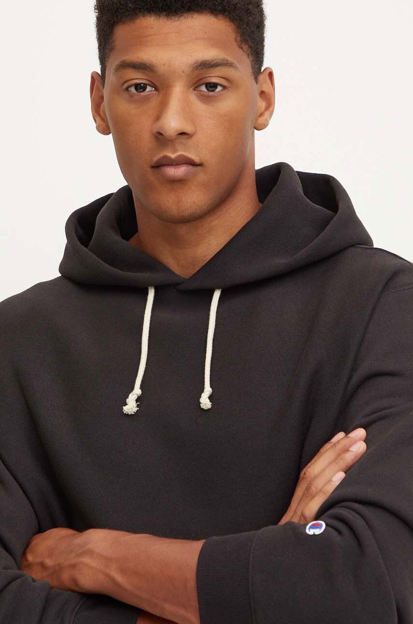 Sweatshirt Champion Hoodie Svart | 219623.