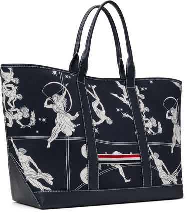 Tygpåse Thom Browne Thom Browne Olympic Constellation Medium Tool Tote Mörkblå | MAG389A-F0891, 2