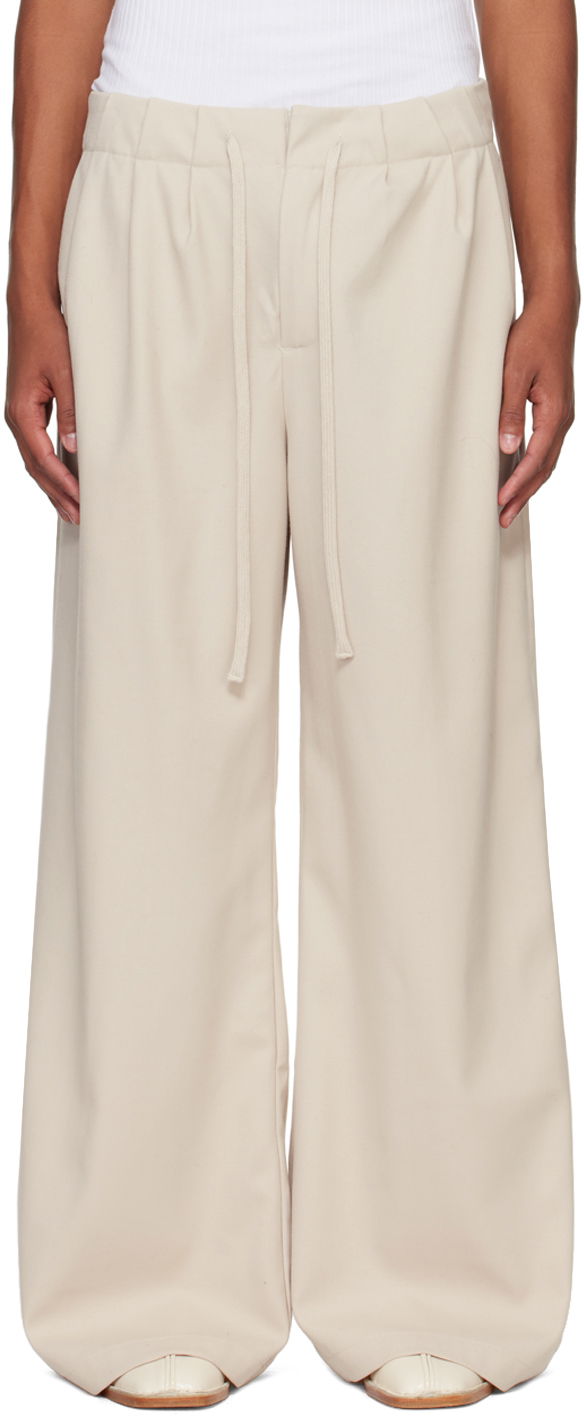 Byxor Entire Studios Cinch Trousers Beige | ES2546FO