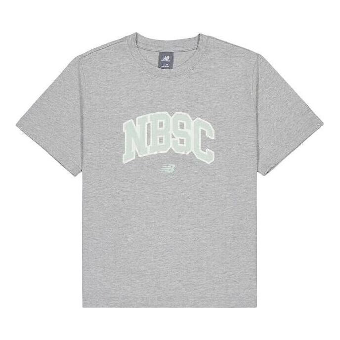 T-shirt New Balance Cotton T-Shirt With Graphic Print Grå | AWT42313-GHM, 0