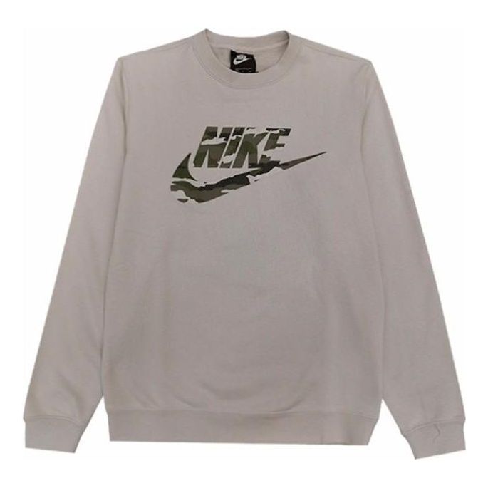 Sweater Nike Camo Logo Sweatshirt Beige | CU4526-070