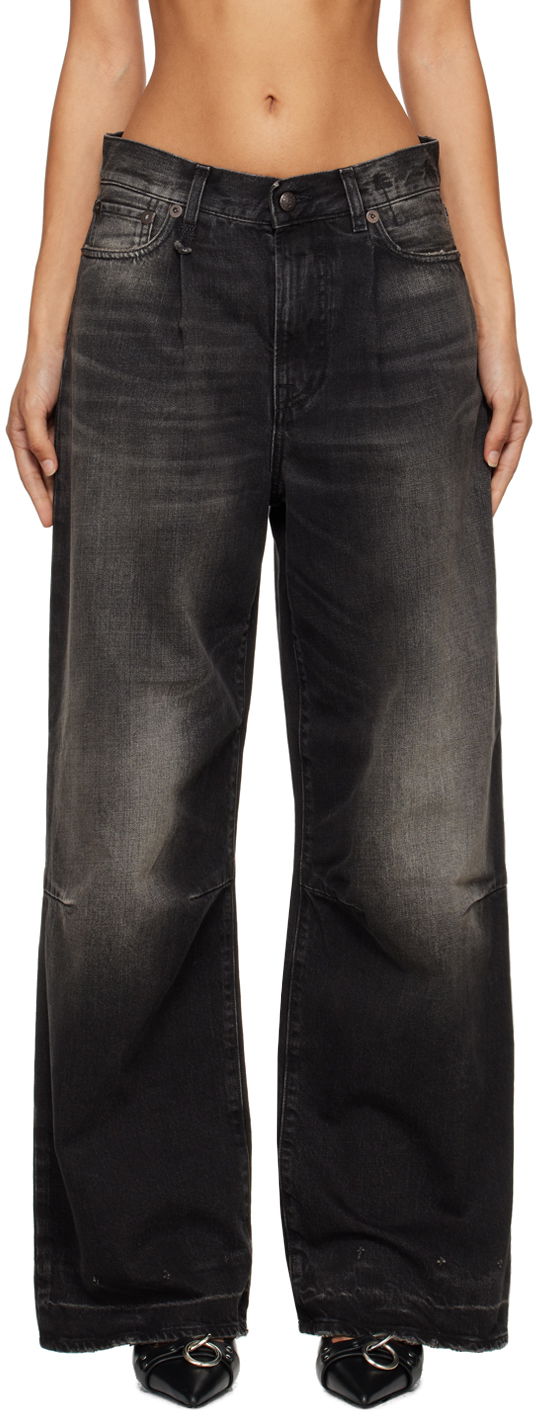 Jeans R13 R13 Wayne Wide-Leg Jeans Svart | R13WD146-D262C