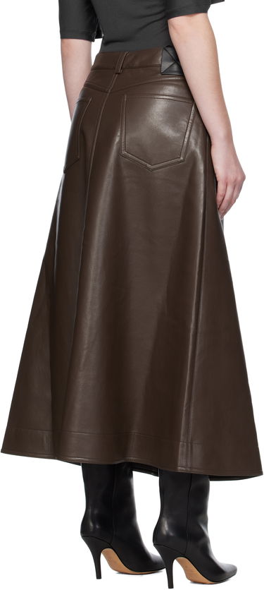Kjol Nanushka Nanushka Cintia Regenerated Leather Maxi Skirt Brun | NW25PFSK15478, 2