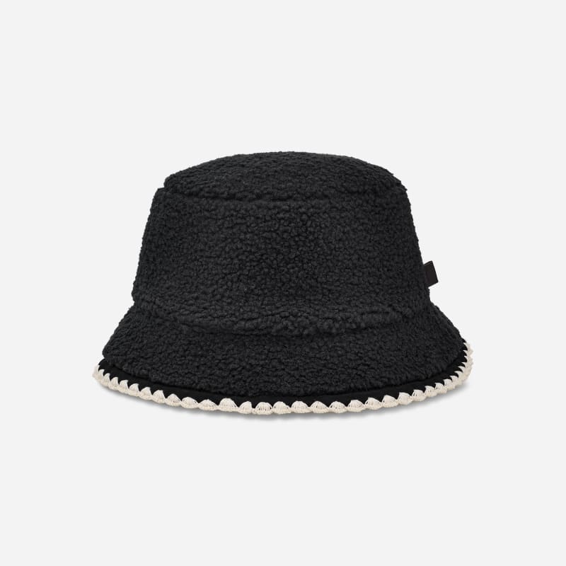 Hatt UGG Scalloped Bucket Hat Svart | 100914-BLK