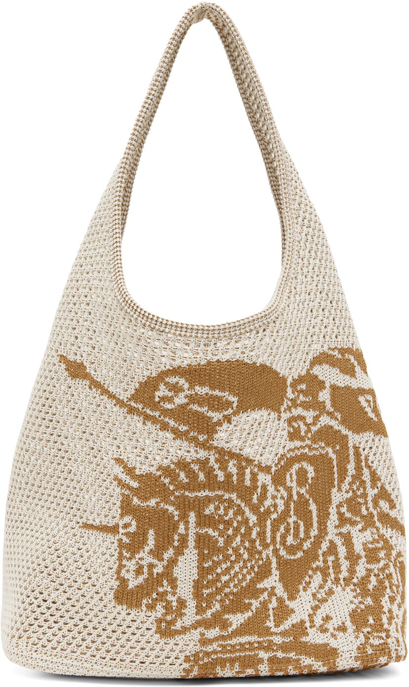 Axelväska Burberry Burberry EKD Large Crochet Tote Beige | 8109369