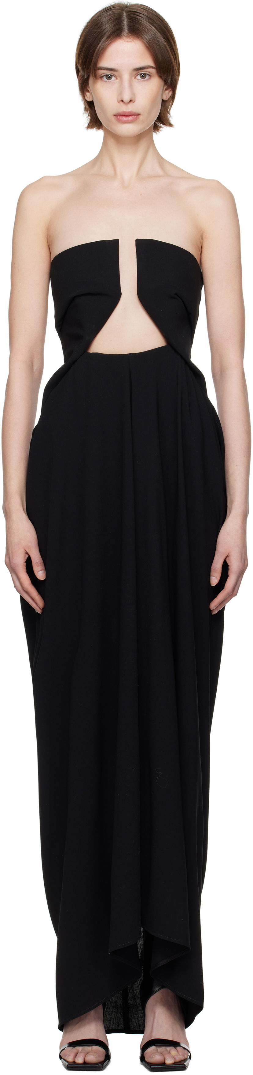 Klä Rick Owens Rick Owens Hollywood Amphora Prong Maxi Dress Svart | RP01E7547 WLP