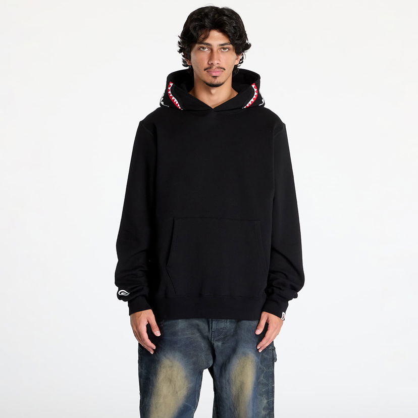 Sweatshirt BAPE Shark Pullover Hoodie Black Svart | 001PPK801013M BLK