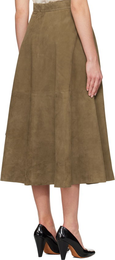 Kjol Róhe Róhe A-Line Suede Midi Skirt Grön | 414-32-144, 2