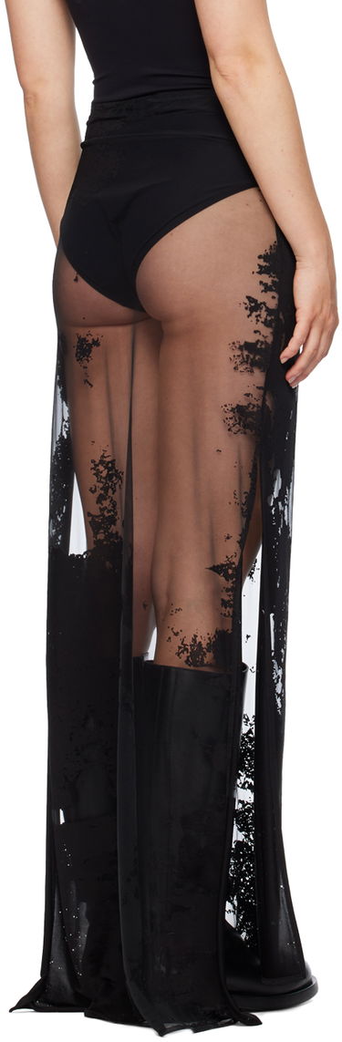 Kjol Ann Demeulemeester Ann Demeulemeester Vivi Maxi Sheer Skirt Svart | 2401-W-JSK29-FA440-099, 2
