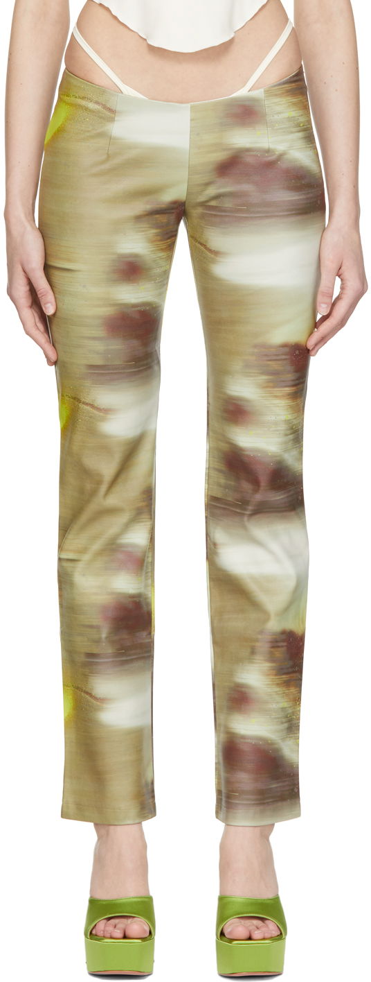 Byxor Miaou Miaou Rex Print Trousers Brun | 1021-CL
