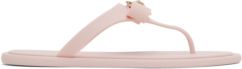 Badkläder Versace Versace Gianni Ribbon Flip-Flops Rosa | 1018789_1A10983_1PT2V