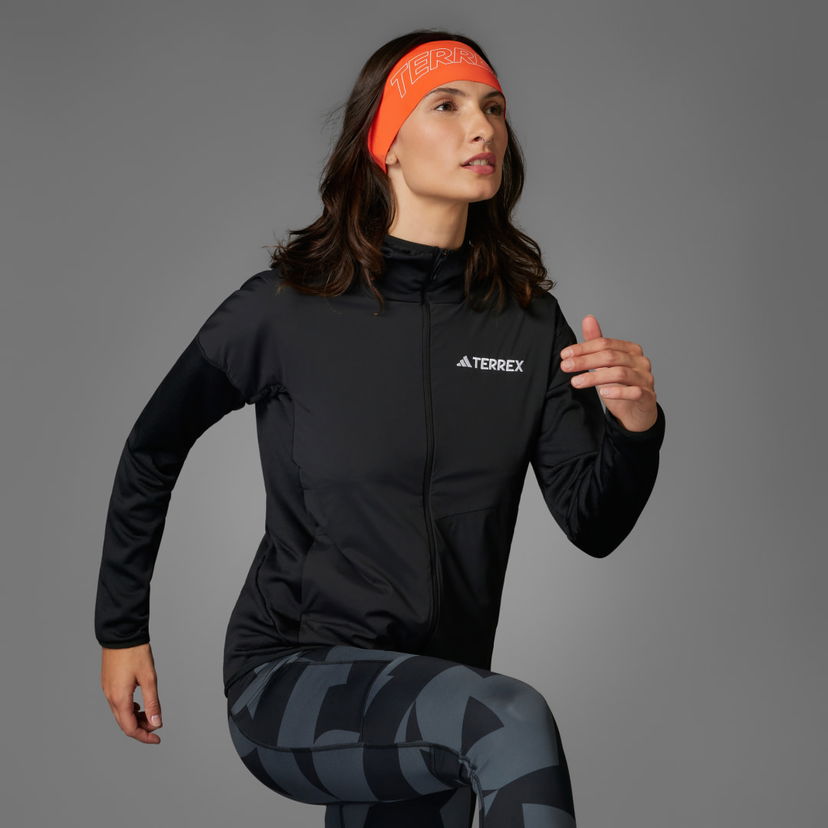 Jacka adidas Performance Terrex Xperior Climawarm+ Wind Light Fleece Hooded Jacket Svart | JF1228