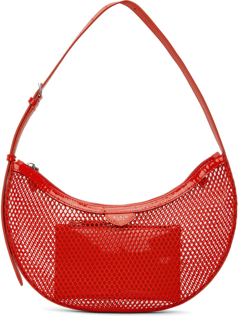 Axelväska Alaïa One Piece Demi Lune Shoulder Bag Röd | AA1S02731CA266