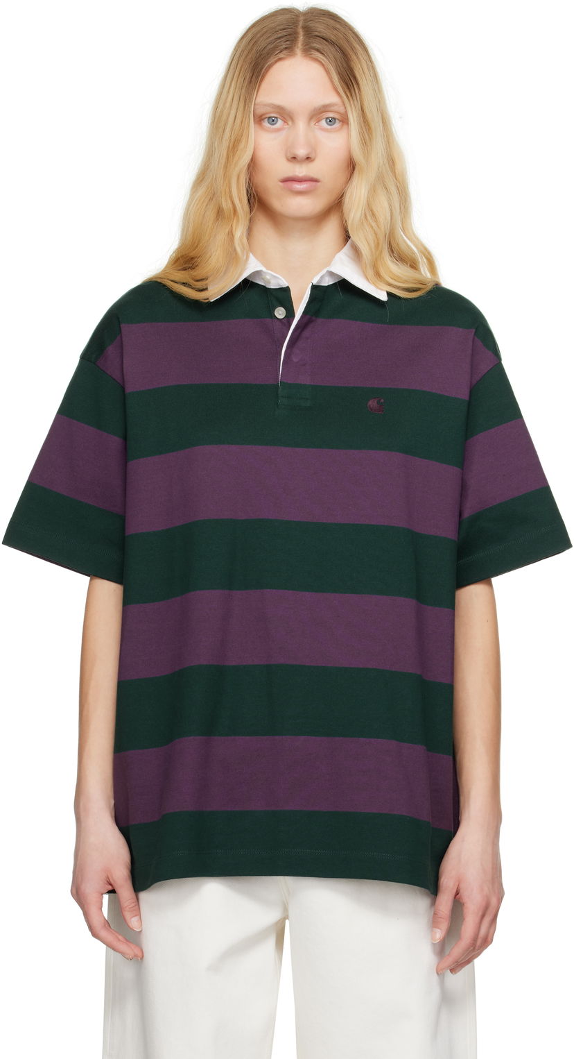 Polotröja Carhartt WIP Carhartt WIP Seffner Striped Rugby Polo Purpur | I034552 2SCXX