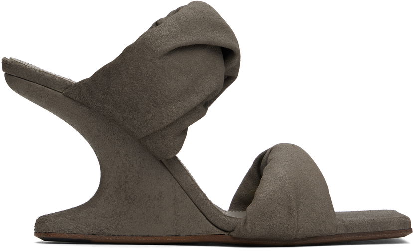 Skovård Rick Owens Rick Owens Porterville Cantilever 8 Twisted Heeled Sandals Grå | RP01E7803 LBA