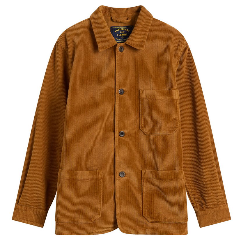 Jacka Portuguese Flannel Portuguese Flannel Labura Corduroy Chore Jacket Brun | AW25047-ATS