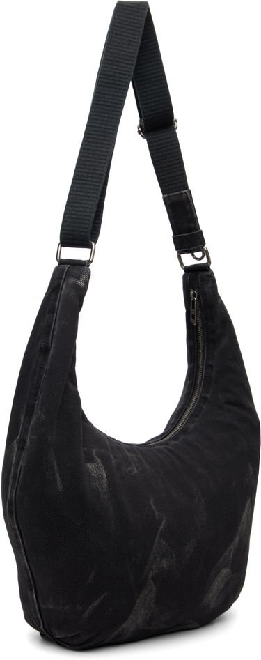 Axelväska Diesel Rave X Washed Denim Crescent Shoulder Bag Svart | X10414-P4485-T8013, 2