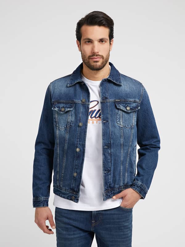 Jacka GUESS Regular Fit Denim Mörkblå | M2GXN1D4HW3, 0