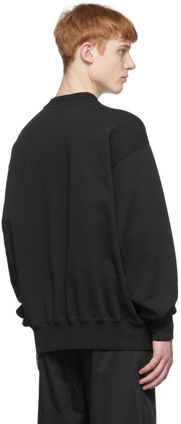 Sweatshirt We11done We11done Cotton Sweatshirt with Stars Print Svart | WD-TS1-22-663-U-BK, 2