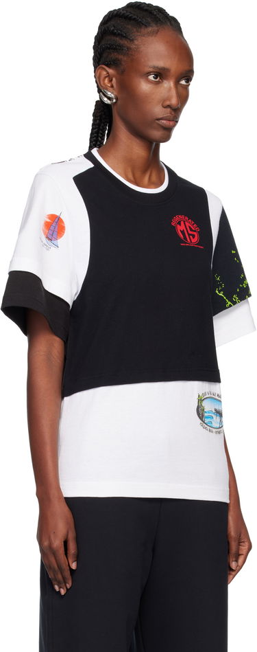 T-shirt Marine Serre Regenerated Graphic Jersey Layered T-shirt Flerfärgad | MTT096AUJER0003, 1