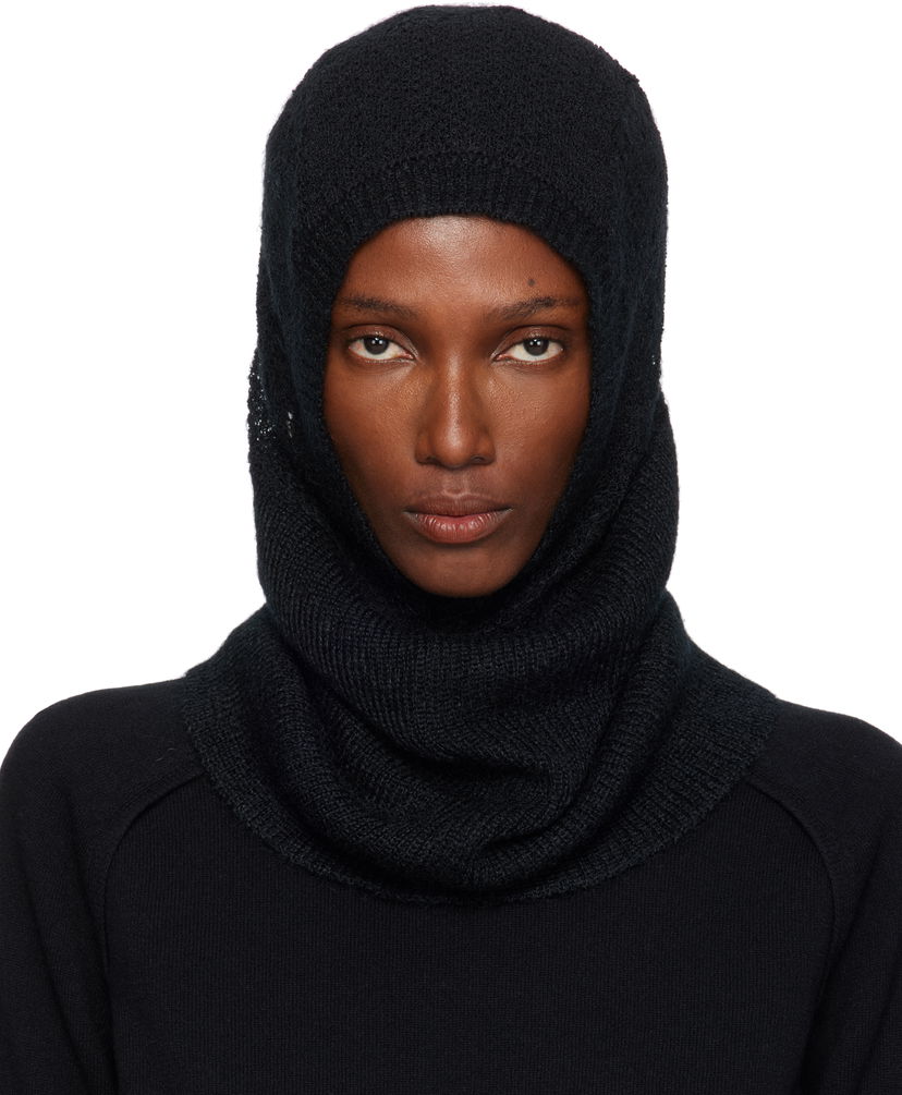 Hatt Ann Demeulemeester Ann Demeulemeester Vali Knit Balaclava Svart | 2520-W-HT08-KN070-099
