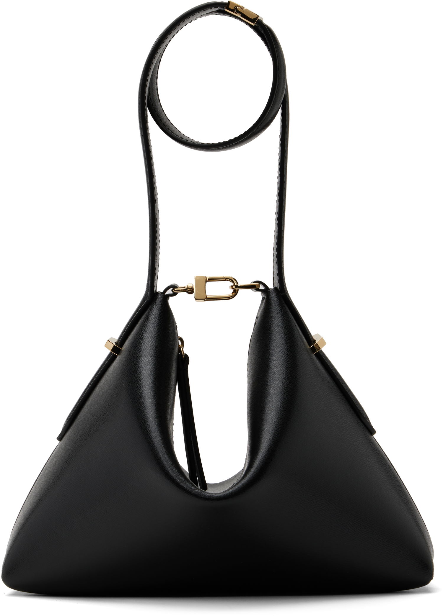 Handväska TOTEME TOTEME Bevel Leather Wristlet Clutch Svart | 253-WAL0090-LE0025, 0