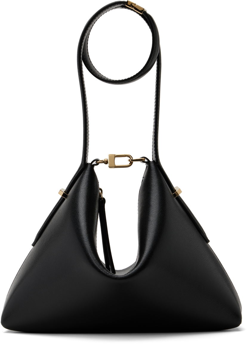 Handväska TOTEME TOTEME Bevel Leather Wristlet Clutch Svart | 253-WAL0090-LE0025