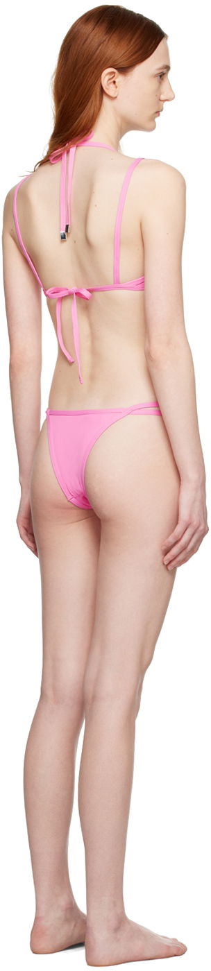 Badkläder The Attico Attico Double Strap Bikini Rosa | 233WBB62 PA21, 2