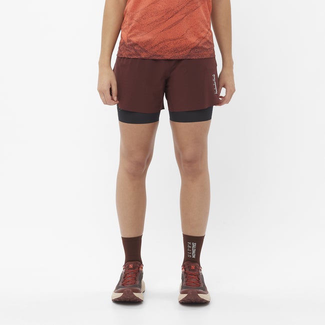 Shorts Salomon Salomon S/LAB Ultra 2-in-1 Running Shorts Brun | LC2449600