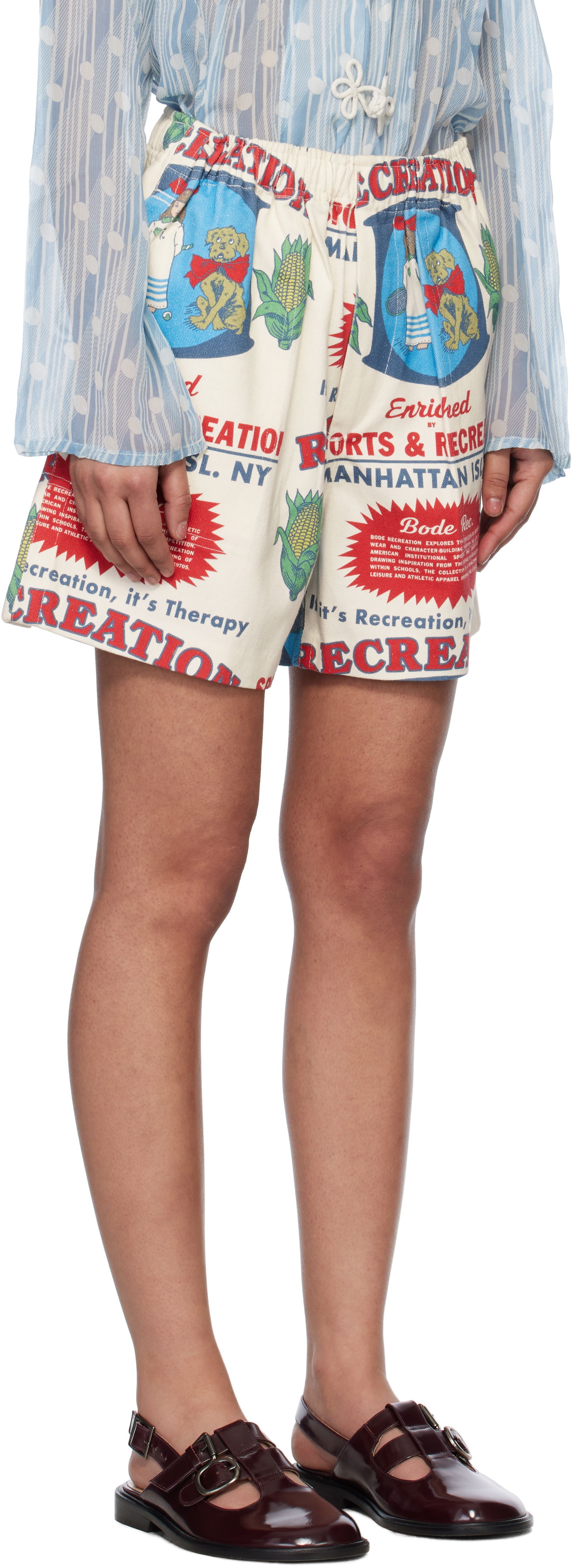 Shorts Bode Bode Enrichment Print Shorts Vit | MRS25BT045, 1
