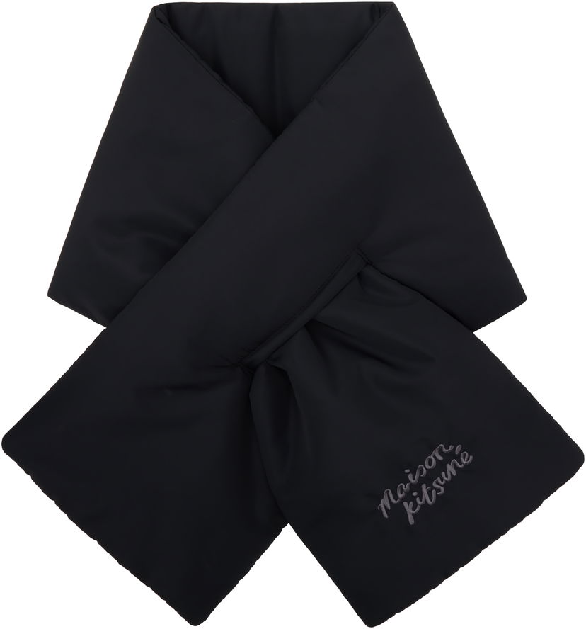 Halsduk MAISON KITSUNÉ Puffer Scarf Svart | NM06202WQ4035