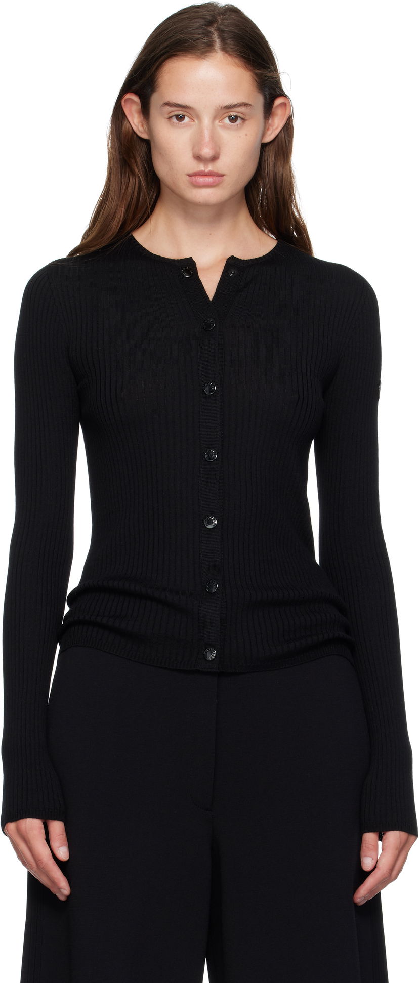 Sweater Moncler Genius x EE72 Wool Cardigan Svart | K24039B00003M1131