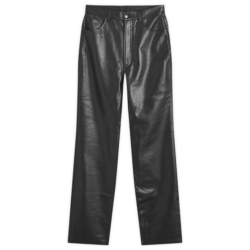 Byxor Anine Bing Black Leather Pants 25" Svart | A-03-10044-BLK26