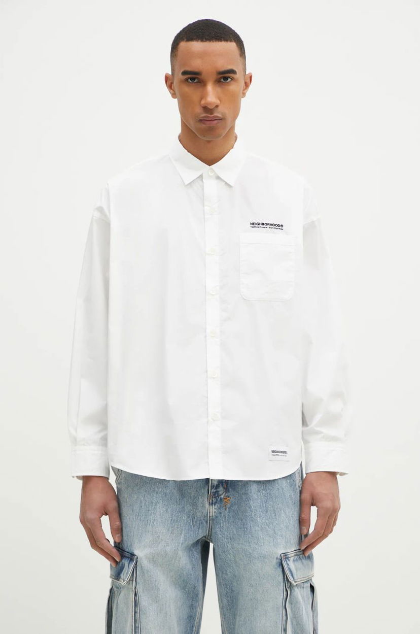 Skjorta Neighborhood NEIGHBORHOOD Relaxed Fit Shirt Vit | 242SPNH.SHM03