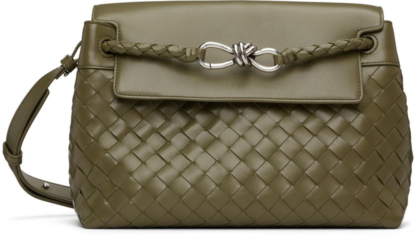 Axelväska Bottega Veneta Bottega Veneta Small Andiamo Messenger Bag Grön | 815781V2HLD2945