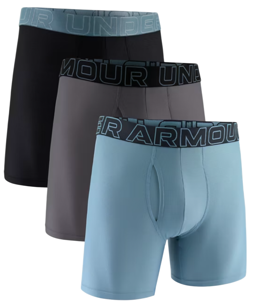 Boxare Under Armour Under Armour SOLID 6in 3-Pack Boxer Shorts Blå | 1383884-587
