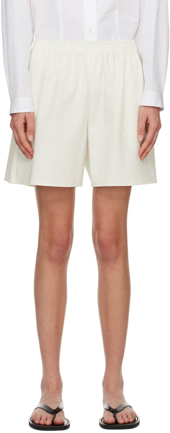 Shorts The Row High-Waisted Tailored Shorts Vit | 7258-W2439