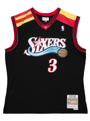 Jersey Mitchell & Ness NBA Philadelphia 76ers Allen Iverson Alternate Spain Jersey Svart | SMJY4203-P7606AIVBLCK