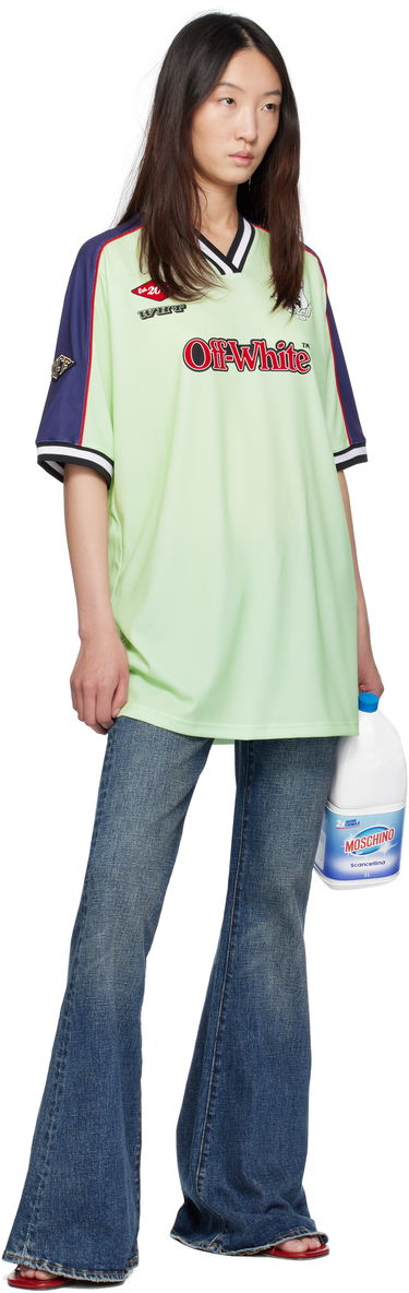 T-shirt Off-White Off-White Soccer T-Shirt Grön | OWDH008S25JER0011427, 4