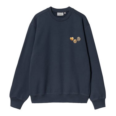 Sweater Carhartt WIP Carhartt WIP Button Sweatshirt Mörkblå | I034730_5, 4