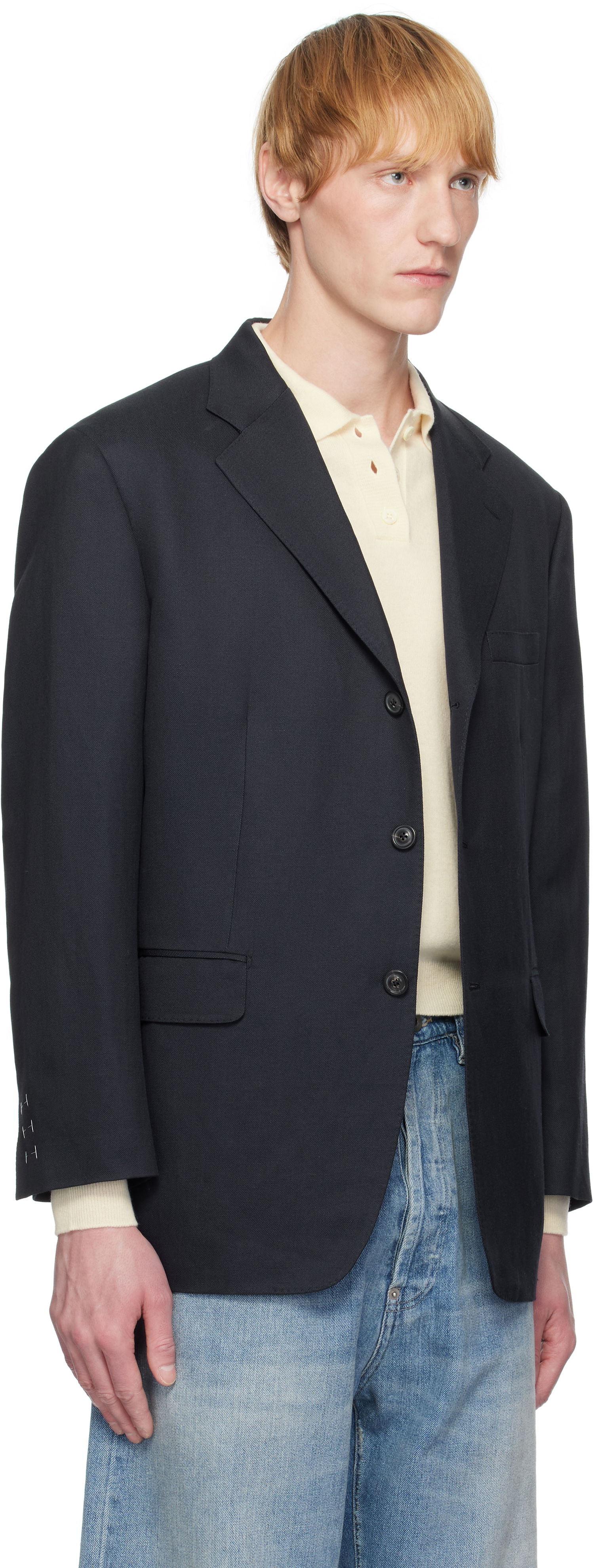 Jacka Maison Margiela Maison Margiela Work-In-Progress Blazer Mörkblå | S50BN0537 M35287, 1