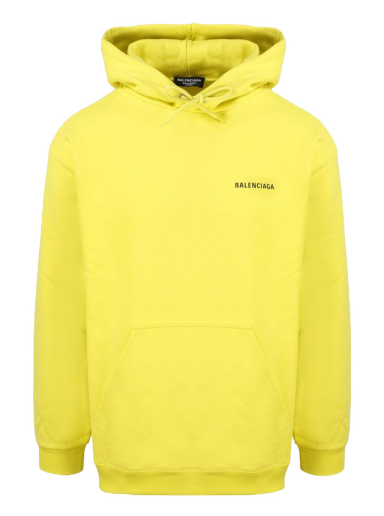 Sweatshirt Balenciaga Logo Print Hoodie Gul | 600583TIV847440