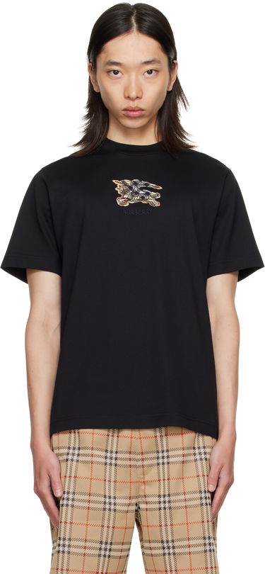 T-shirt Burberry Burberry EKD Check Cotton T-Shirt Svart | 8116169, 0