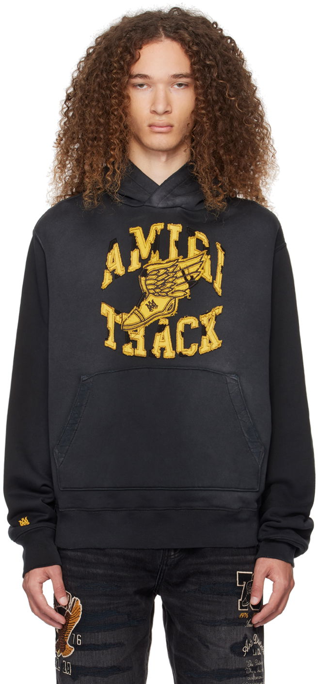 Sweatshirt AMIRI 'Track' Hoodie Svart | AMJYHD1003