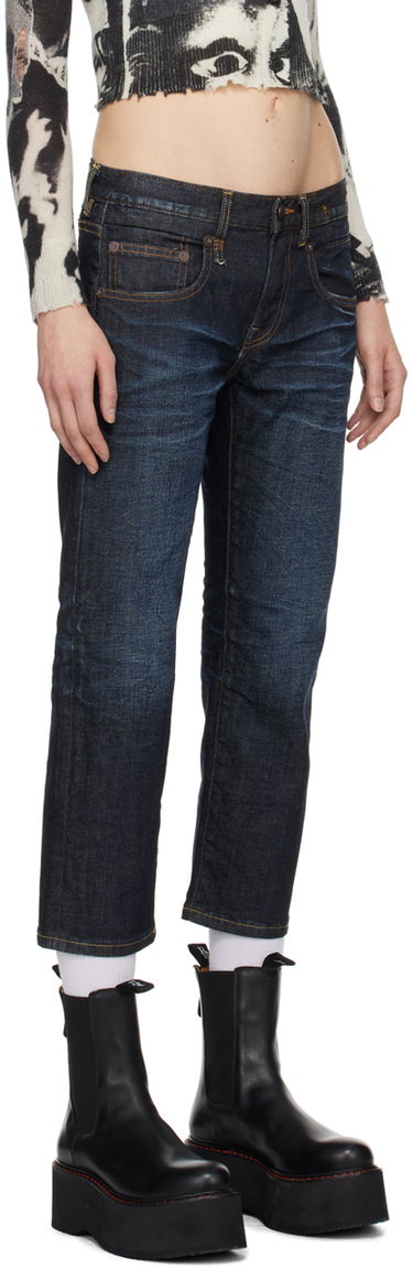 Jeans R13 R13 Boy Straight Cropped Jeans Blå | R13W0091-D099A, 4