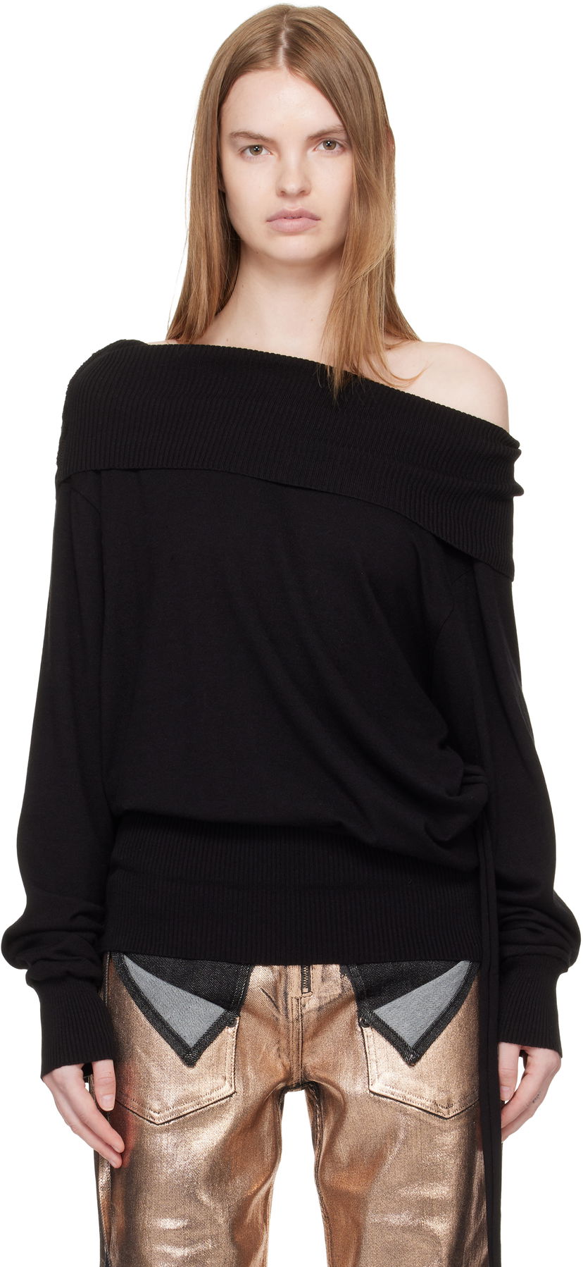 Sweater Ottolinger Ottolinger Upside Down Knit Sweater Svart | 107-104807-01