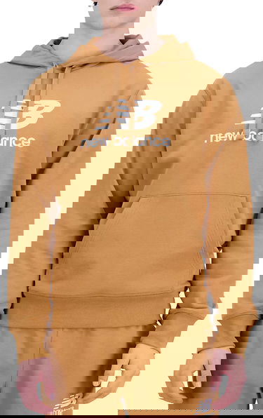 Sweatshirt New Balance Essentials Stacked Logo French Terry Beige | mt31537-tob, 0