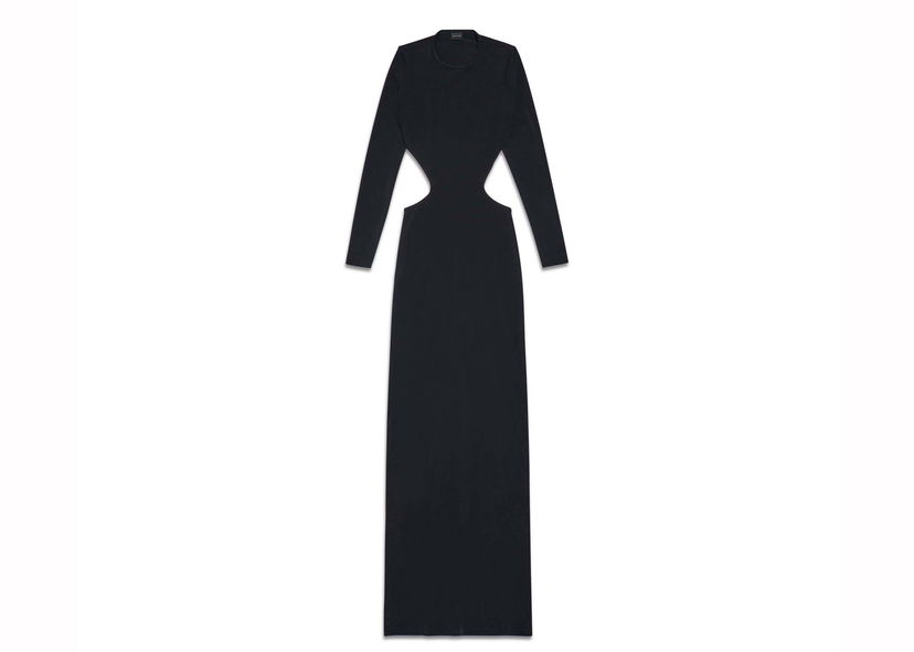 Klä Balenciaga Cut-Out Maxi Dress Black Svart | 774763TPV091000