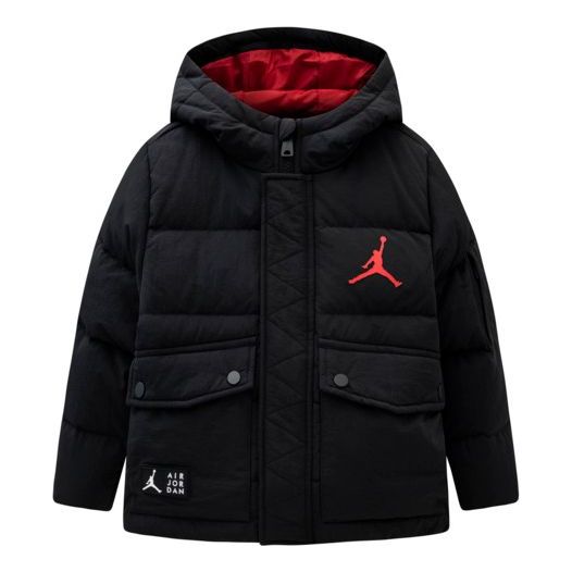 Pufferjacka Jordan Air Jordan Puffer Hooded Jacket Svart | JD2342014GS-001