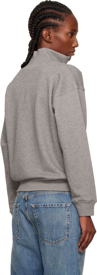 Sweatshirt MAISON KITSUNÉ Maison Kitsuné Half Zip Baby Fox Patch Sweatshirt Grå | PW00308KM0341, 2